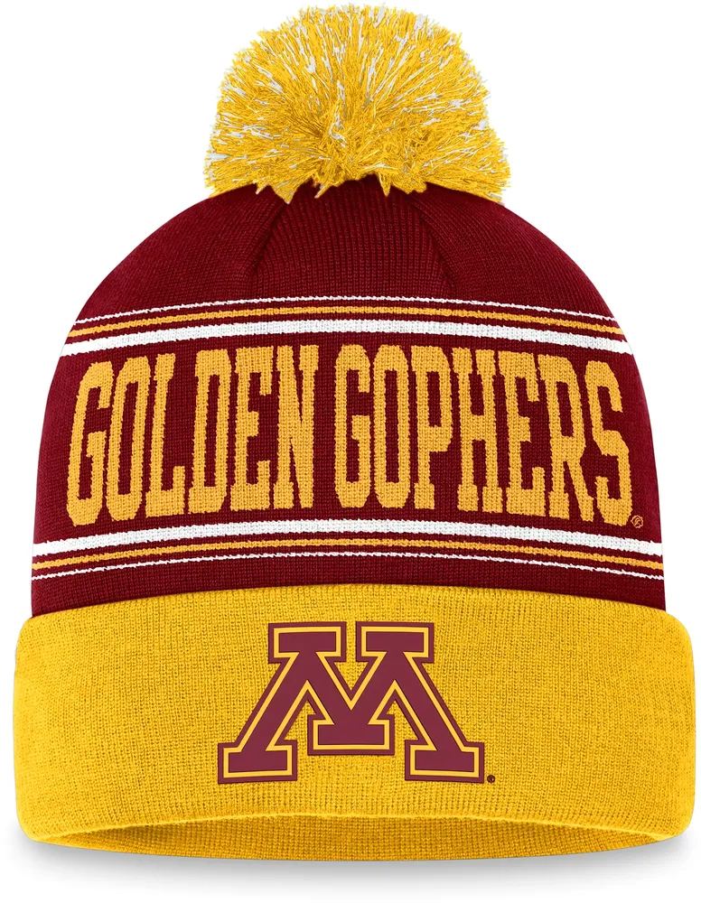 Top of the World Men's Minnesota Golden Gophers Maroon Draft Pom Knit Beanie