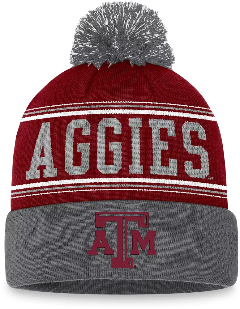 Top of the World Men's Texas A&M Aggies Maroon Draft Pom Knit Beanie