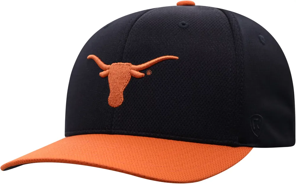 NCAA Adult Texas Longhorns Black Reflex Flexfit Hat