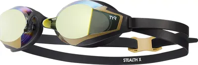 TYR Stealth-X Mirrored Performance Swim Goggles