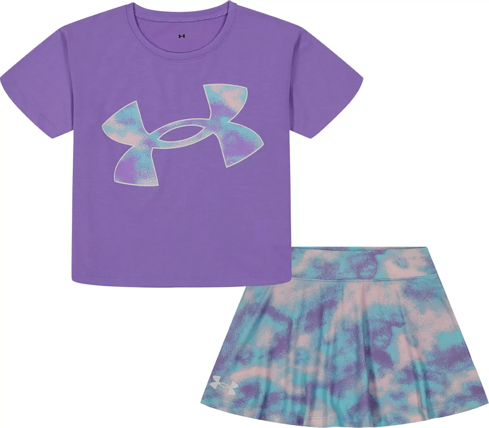 Under Armour Little Girls' Boxy T-Shirt and Skort Set