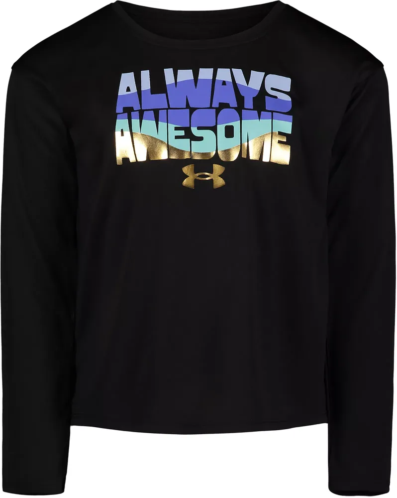 Under Armour Toddler Girls' Always Awesome Long Sleeve Shirt