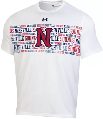 Under Armour Men's Nashville Sounds White Gameday T-Shirt)