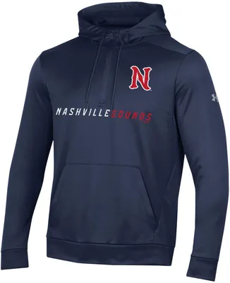 Under Armour Men's Nashville Sounds Navy 1/4 Zip Hoodie