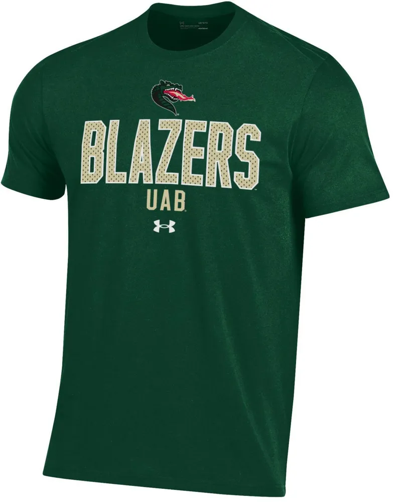 Under Armour Men's UAB Blazers Green Performance Cotton T-Shirt