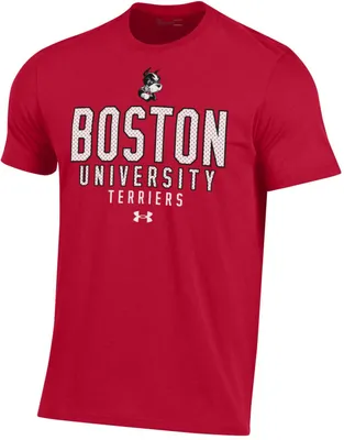 Under Armour Men's Boston Terriers Scarlet Performance Cotton T-Shirt