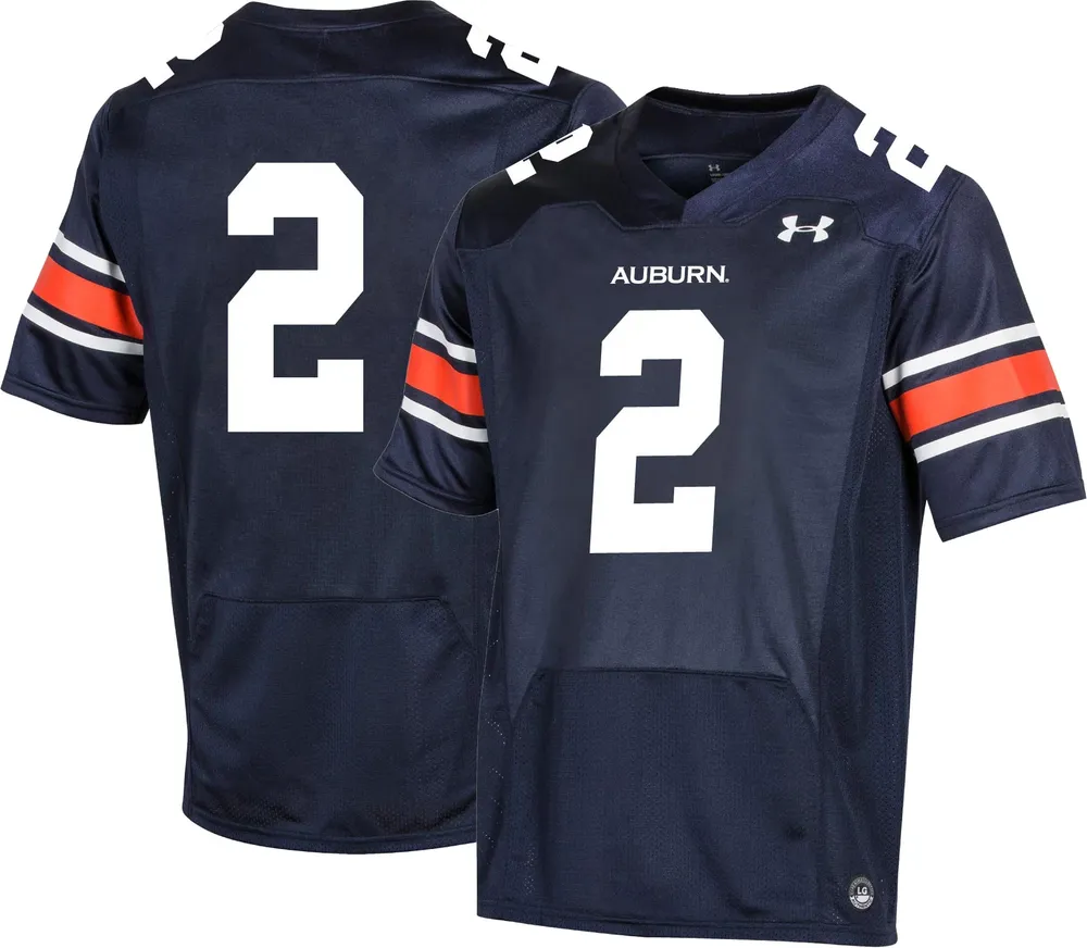 Under Armour Men's Auburn Tigers #2 Blue Twill Replica Football Jersey