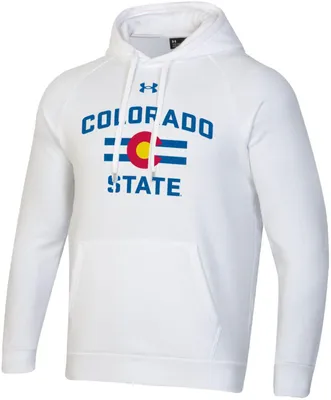 Under Armour Men's Colorado State Rams White Fleece Pullover Hoodie