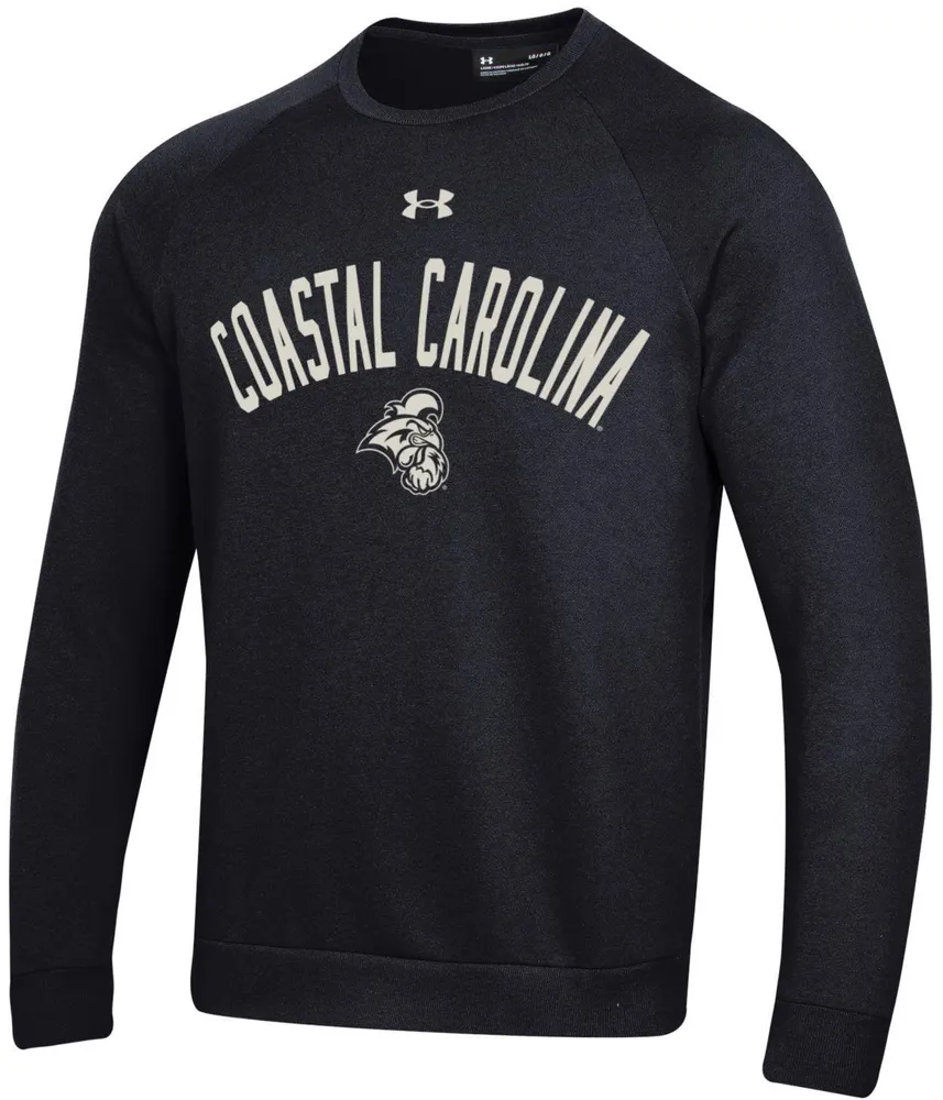 Under Armour Men's Coastal Carolina Chanticleers Black All Day Fleece Crew Sweatshirt