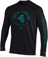 Under Armour Men's Coastal Carolina Chanticleers Black Performance Cotton Long Sleeve T-Shirt