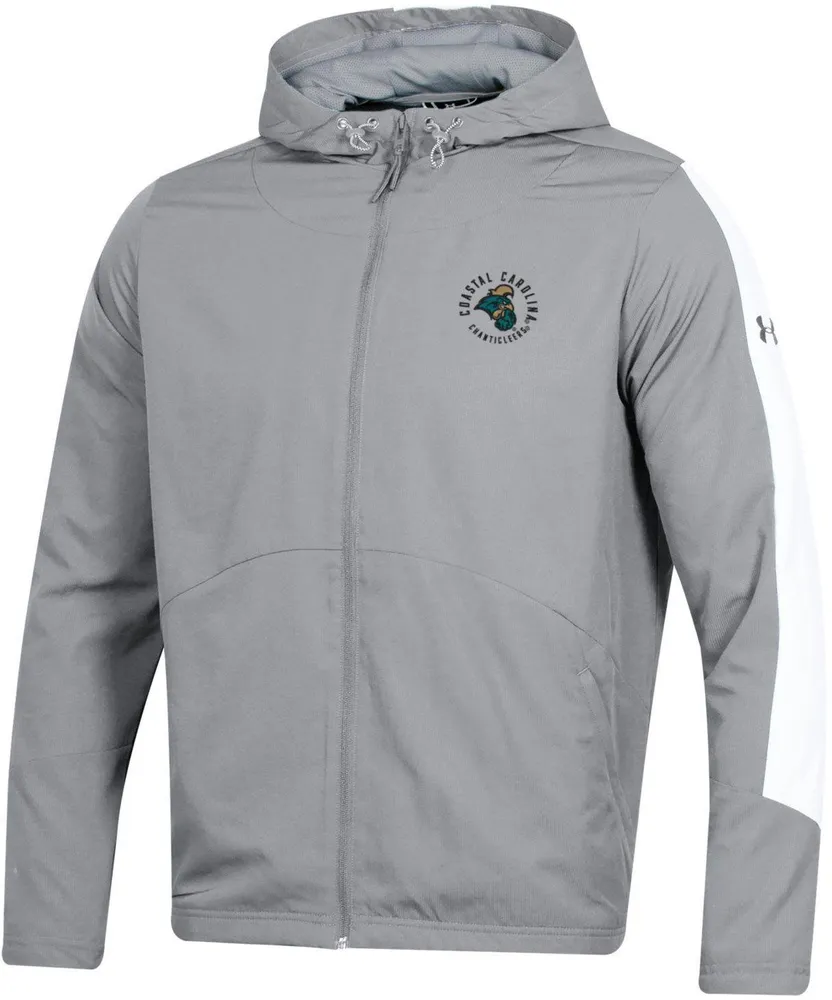 Under Armour Men's Coastal Carolina Chanticleers Grey Lightweight Legacy Full-Zip Jacket