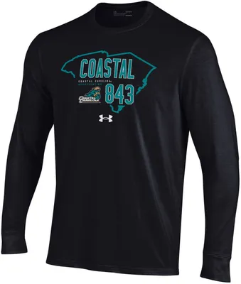 Under Armour Men's Coastal Carolina Chanticleers Black 843 Area Code Long Sleeve T-Shirt