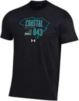 Under Armour Men's Coastal Carolina Chanticleers Black 843 Area Code T-Shirt