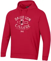 Under Armour Men's Davidson Wildcats Red Fleece Pullover Hoodie