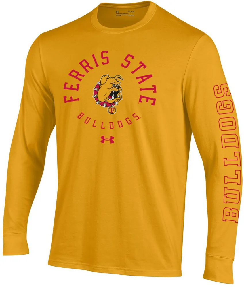 Under Armour Men's Ferris State Bulldogs  Gold Performance Cotton Long Sleeve T-Shirt