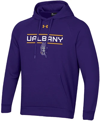 Under Armour Men's Albany Great Danes Purple Fleece Pullover Hoodie