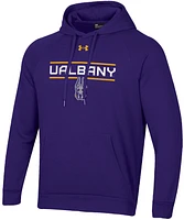 Under Armour Men's Albany Great Danes Purple Fleece Pullover Hoodie