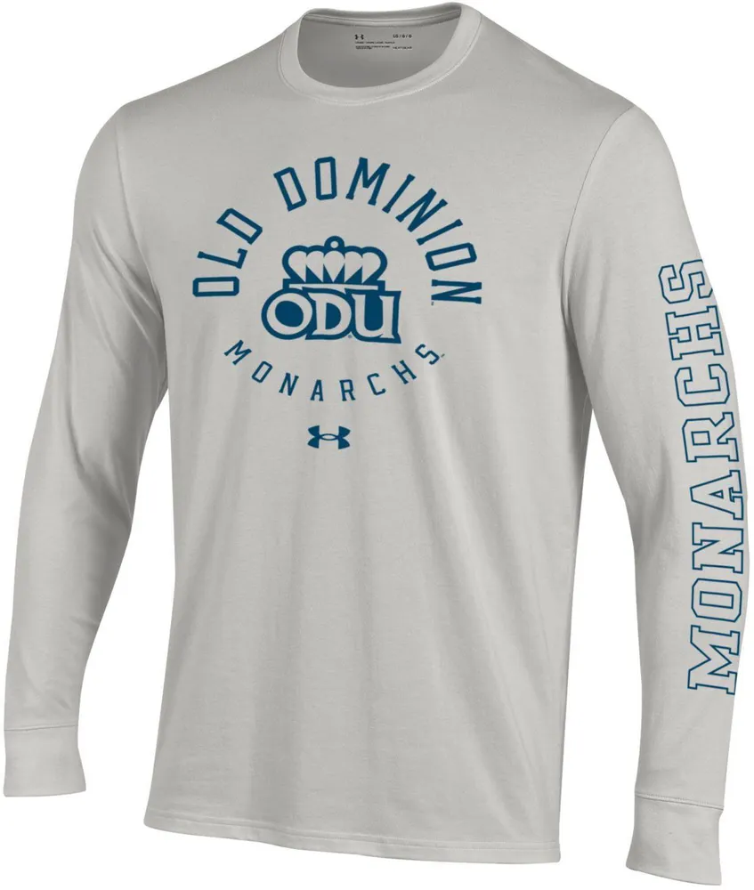 Under Armour Men's Old Dominion Monarchs Silver Heather Performance Cotton Long Sleeve T-Shirt