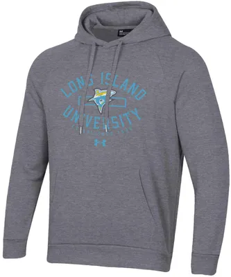 Under Armour Men's LIU Sharks Grey Fleece Pullover Hoodie