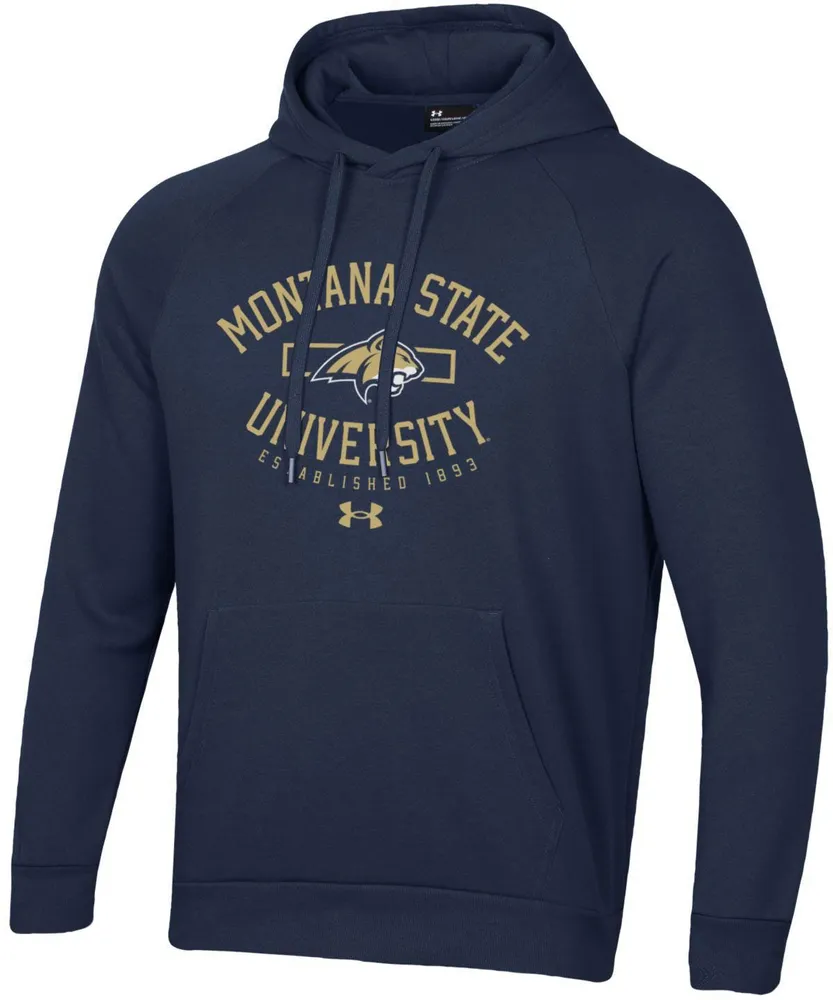 Under Armour Men's Montana State Bobcats Blue Fleece Pullover Hoodie