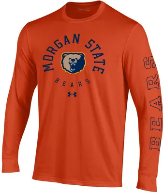 Under Armour Men's Morgan State Bears Orange Performance Cotton Long Sleeve T-Shirt