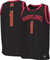 Under Armour Men's Maryland Terrapins #1 Black Replica Basketball Jersey