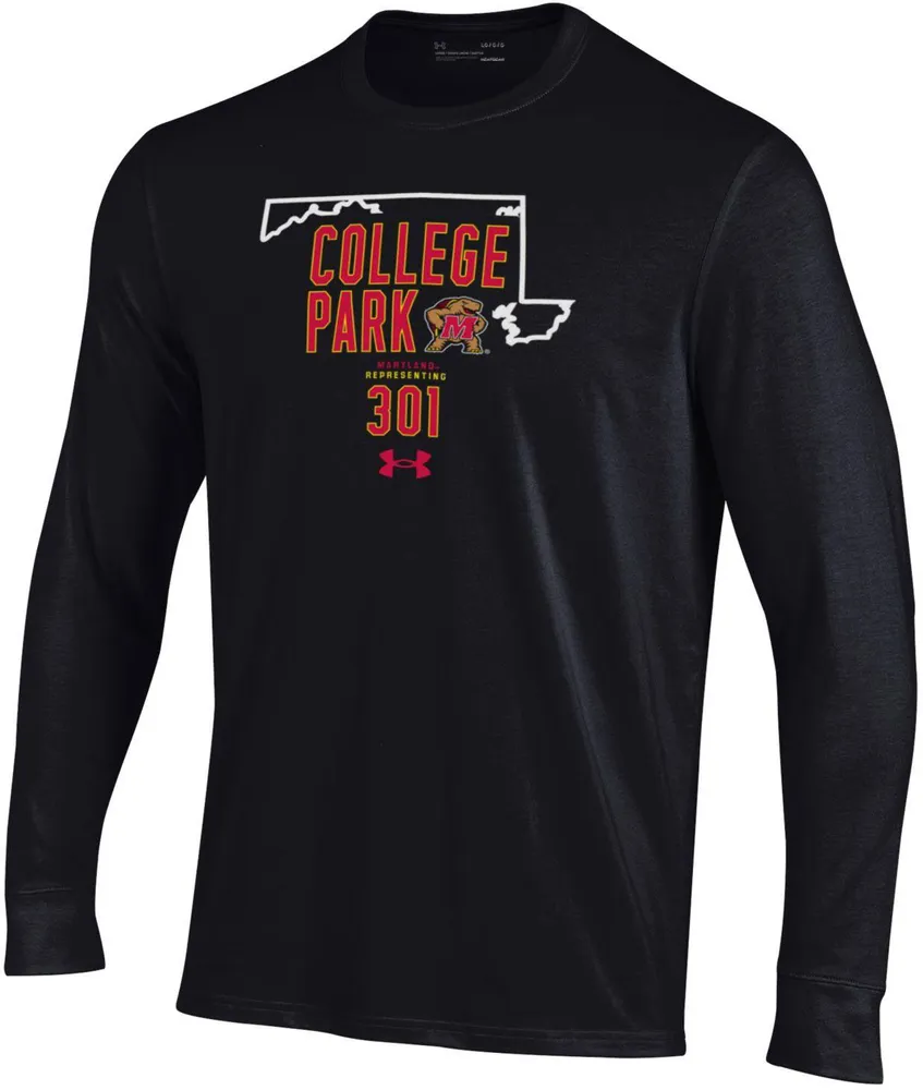 Under Armour Men's Maryland Terrapins Black 301 Area Code Long Sleeve T-Shirt