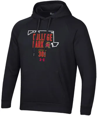 Under Armour Men's Maryland Terrapins Black 301 Area Code Fleece Pullover Hoodie