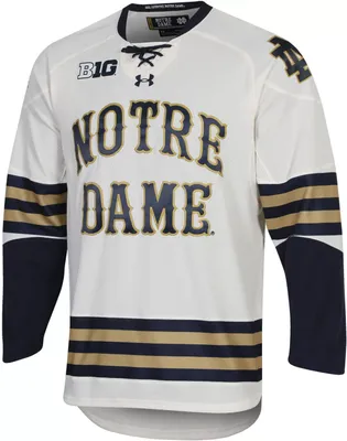 Under Armour Men's Notre Dame Fighting Irish White Replica Hockey Jersey