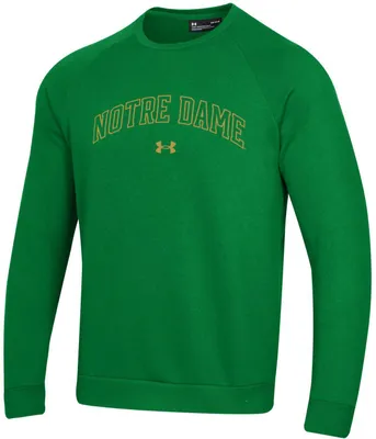 Under Armour Men's Notre Dame Fighting Green Crewneck Sweatshirt