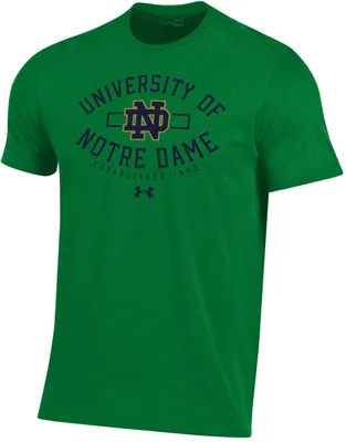 Under Armour Men's Notre Dame Fighting Irish Kelly Green Performance Cotton T-Shirt