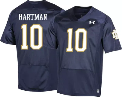 Under Armour Men's Notre Dame Fighting Irish Sam Hartman #10 Navy Replica Football Jersey