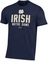 Under Armour Men's Notre Dame Fighting Irish Navy Performance Cotton T-Shirt