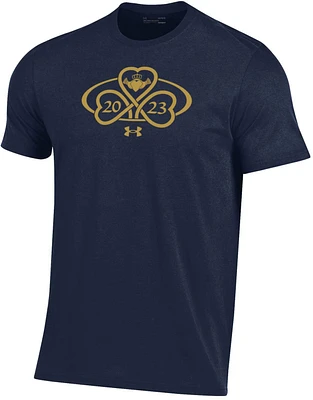 Under Armour Men's Notre Dame Fighting Irish Navy Performance Cotton T-Shirt