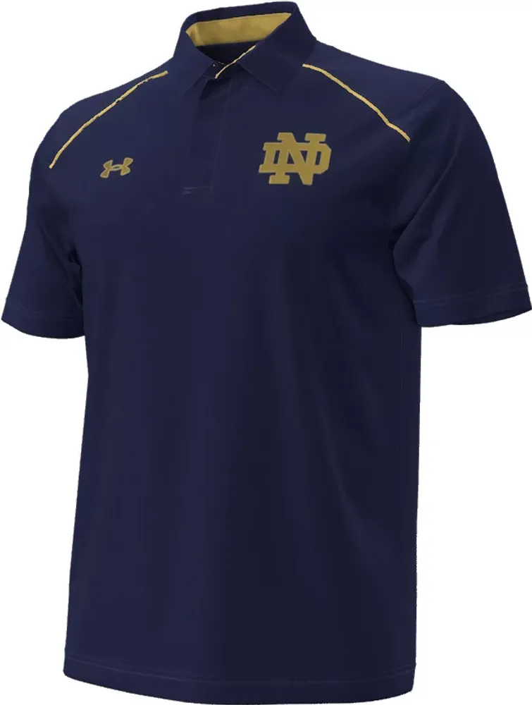 Under Armour Men's Notre Dame Fighting Irish Navy Sideline Polo