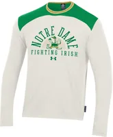 Under Armour Men's Notre Dame Fighting Irish Ivory Iconic Long Sleeve T-Shirt