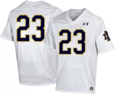 Under Armour Men's Notre Dame Fighting Irish #23 White Replica Football Jersey