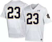 Under Armour Men's Notre Dame Fighting Irish #23 White Replica Football Jersey