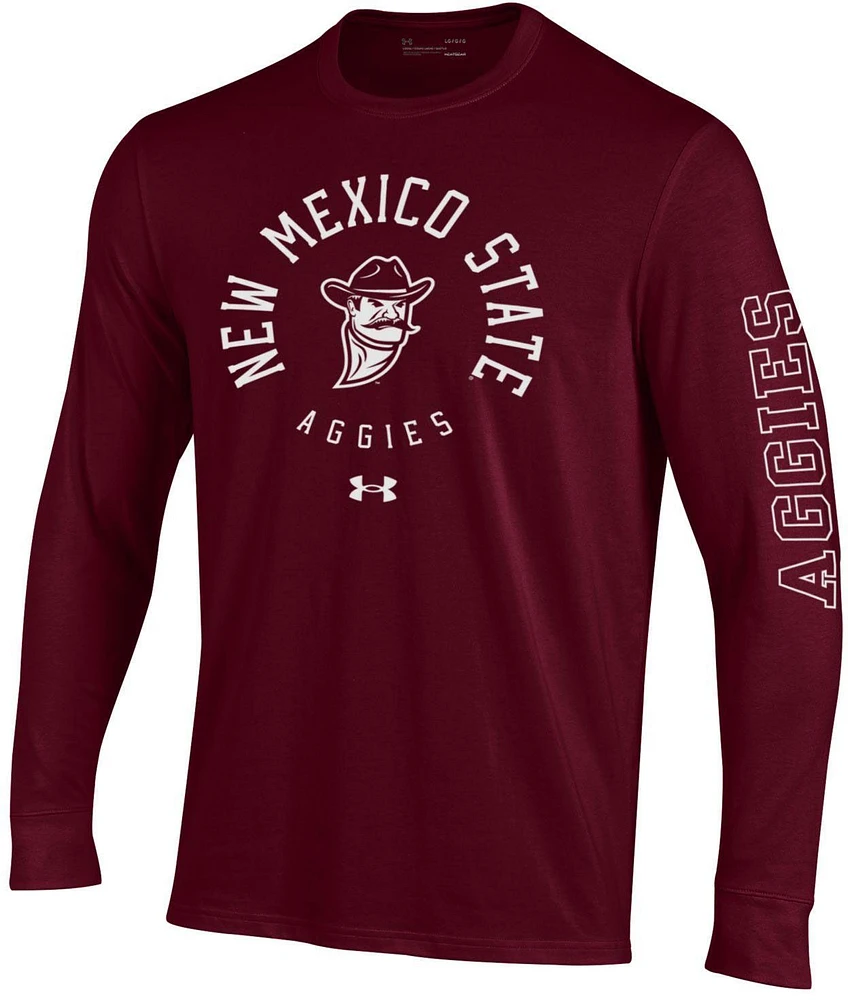 Under Armour Men's New Mexico State Aggies Maroon Performance Cotton Long Sleeve T-Shirt