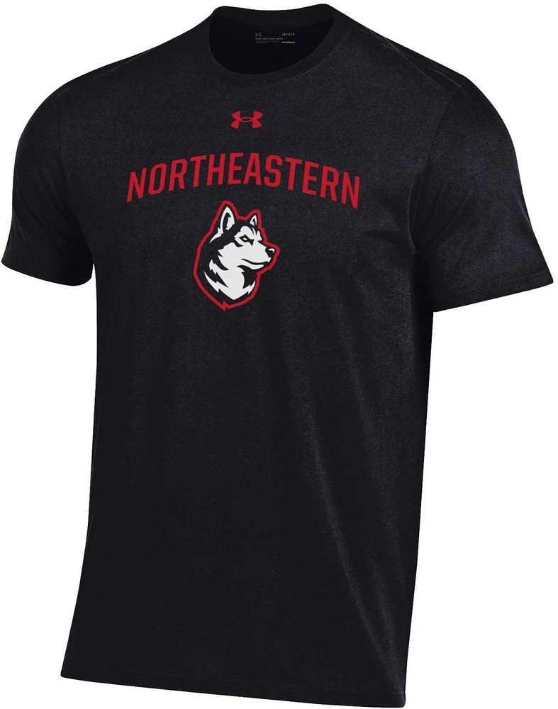 Under Armour Men's Northeastern Huskies Black Performance Cotton T-Shirt