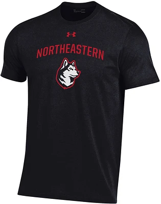 Under Armour Men's Northeastern Huskies Black Performance Cotton T-Shirt