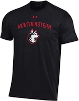 Under Armour Men's Northeastern Huskies Black Performance Cotton T-Shirt