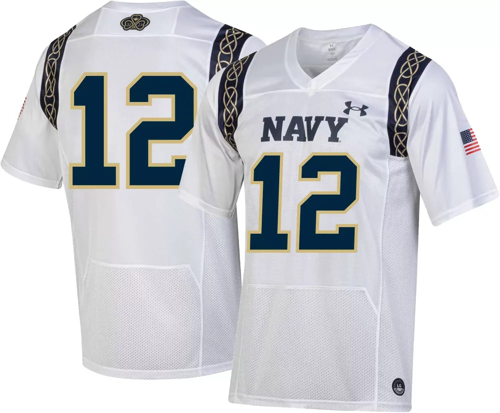 Under Armour Men's Navy Midshipmen Twill Replica Football Jersey