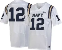 Under Armour Men's Navy Midshipmen White Twill Football Jersey