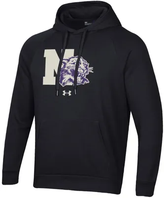 Under Armour Men's Northwestern Wildcats Black Fleece Pullover Hoodie