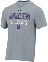 Under Armour Men's Northwestern Wildcats Grey All Day Tri-Blend T-Shirt