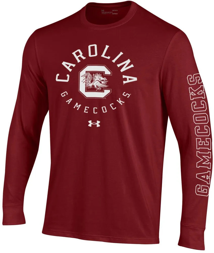 Under Armour Men's South Carolina Gamecocks Cardinal Performance Cotton Long Sleeve T-Shirt