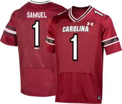 Under Armour Men's South Carolina Gamecocks Deebo Samuel #1 Garnet Replica Football Jersey