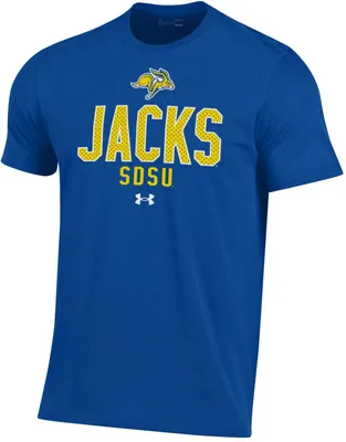 Under Armour Men's South Dakota State Jackrabbits Blue Performance Cotton T-Shirt