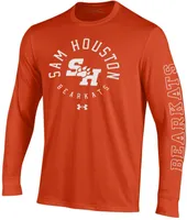 Under Armour Men's Sam Houston Bearkats Orange Performance Cotton Long Sleeve T-Shirt